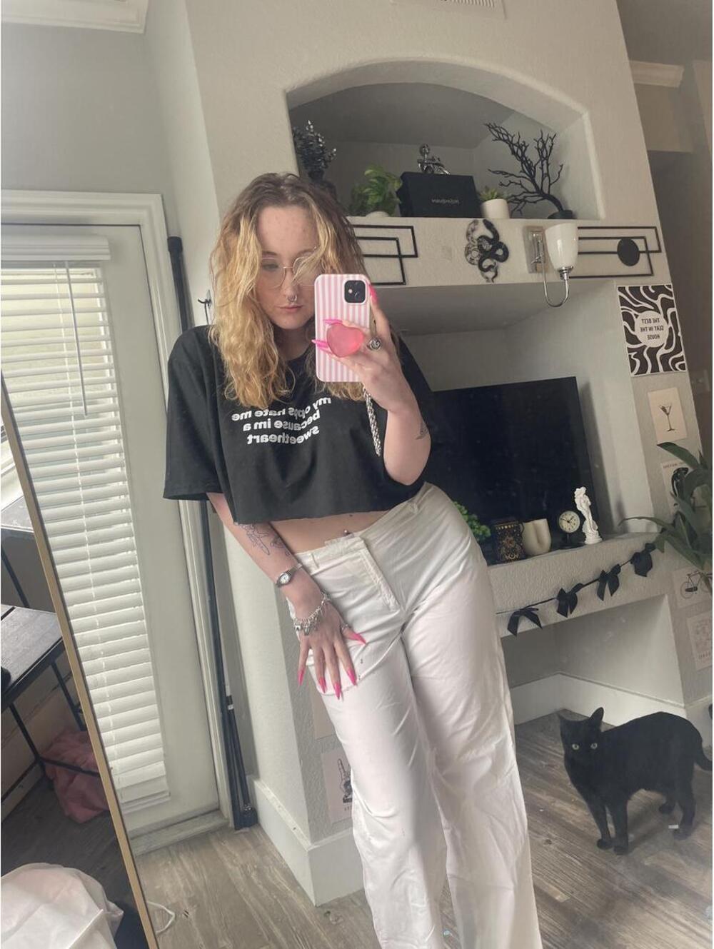 White Low Rise Flare Denim Jeans Size 10